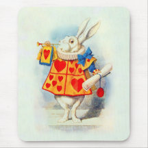 Lapin d'Alice dans le ~ Mousepad du pays des merve Tapis De Souris