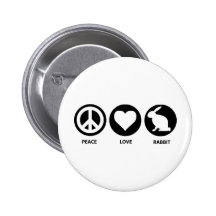 Lapin d'amour de paix badge