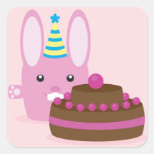 Lapin d'anniversaire adhésifs