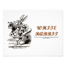 Lapin de blanc du pays des merveilles bristols personnalisés