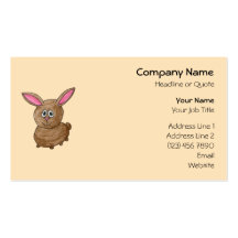 Lapin de Brown Cartes De Visite Personnelles