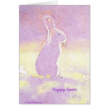 Lapin de Pâques mignon de lapin du © P Wherrell nu Carte De Vœux