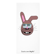 Lapin drôle carte double customisable