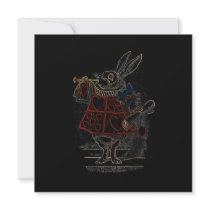 Lapin en invitation de ~ du pays des merveilles d'