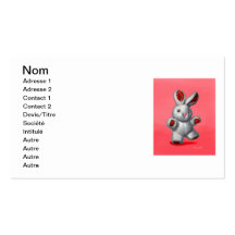 Lapin en peluche modèle de carte de visite