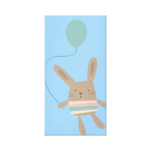 Lapin mignon avec le ballon toile tendue