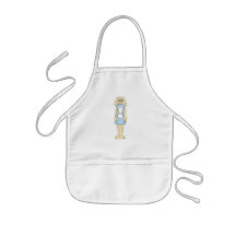 Lapin mignon dans une robe bleue tabliers