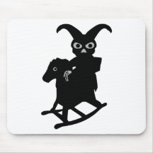 lapin sur l'icône de cheval de basculage tapis de souris
