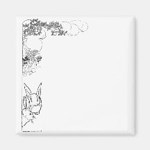 Lapins, Cornstack et arbre orange Magnets Pour Réfrigérateur