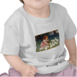 Lapins de alimentation de fille t-shirts