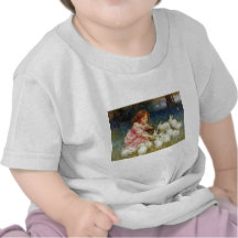 Lapins de alimentation de fille t-shirts