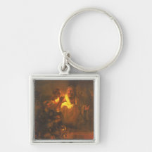 L'apôtre Peter a nié le Christ par Rembrandt Porte-clef