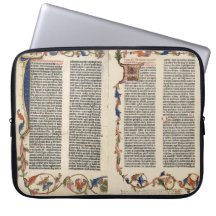 Laptop van Gutenberg van de bijbel Sleeve Computer Hoesjes