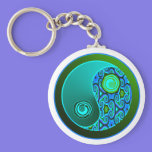 L'Aqua tourbillonne Yin Yang porte-clés