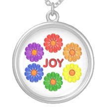 L'arc-en-ciel fleurit la joie pendentifs personnalisés