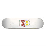 Lard et oeufs crâne et os croisés skateboards customisés