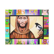 L'art de bruit St Francis d'Assisi Toile Tendue Sur Châssis