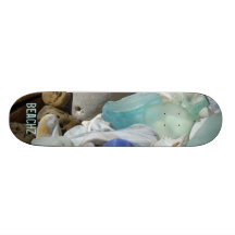 L'art de planche à roulettes de Seaglass de plage 