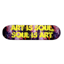 l'art est âme, âme est art plateaux de skateboards customisés