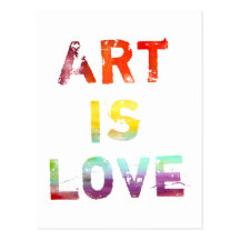 L'art est amour carte postale