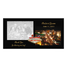 Las Vegas épousant des cartes photos de Merci Photocarte