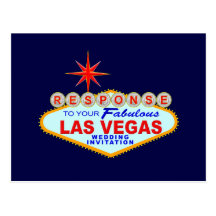 Las Vegas épousant la carte de réponse (carte post