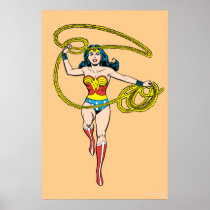 Lasso de femme de merveille aérien affiche