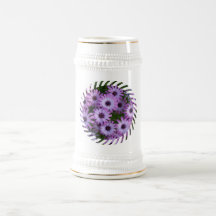 L'aster fleurit la bière Stein Tasse À Café