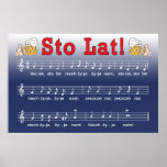 Lat de Sto ! Chanson avec des tasses de bière Posters