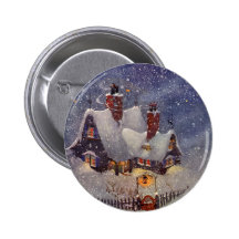 L'atelier de Père Noël au Pôle Nord, réveillon de  Pin's Avec Agrafe