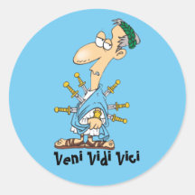 Latijn: Vidi vici van Veni Stickers