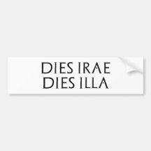 latin de Latein d'illa de matrices de Dies Irae Autocollant Pour Voiture