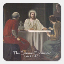 L'autocollant de rencontre d'Emmaus