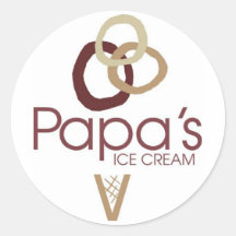 L'autocollant rond du papa