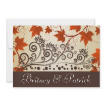 L'automne rouge de Brown de Taupe laisse des invit