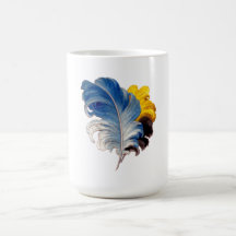 L'autruche colorée vintage Plumes des plumes Tasse À Café