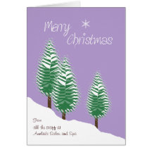 Lavande avant faite sur commande de Joyeux Noël d' Carte De Vœux