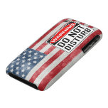 l'avertissement de drapeau américain de l'iPhone 3 Coques iPhone 3
