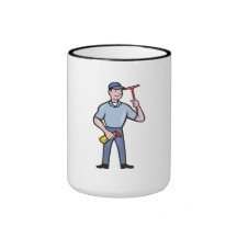 Laveur de vitres avec la racle tasse