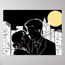 Le baiser du couple de New York Poster