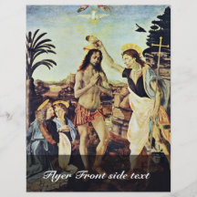 Le baptême du Christ par Andrea del Verrocchio Prospectus En Couleur