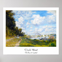 Le bassin à Argenteuil Claude Monet Affiche