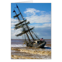 Le bateau grand Irving Johnson Cartes De Vœux