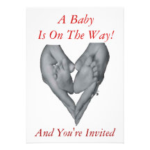 Le bébé est sur le chemin ! Invitation de baby sho