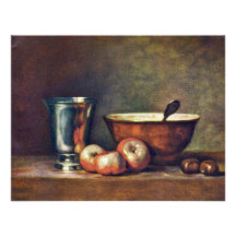 Le becher argenté par Chardin Jean-Baptiste Siméon Invitations Personnalisées