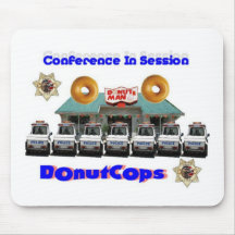 Le beignet attrape la conférence en session Mousep Tapis De Souris