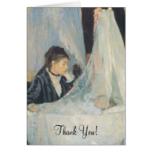Le berceau par Berthe Morisot, Merci Carte De Vœux