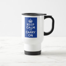 Le bleu gardent le calme et continuent tasse à café