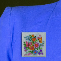 Le bouquet de ressort fleurit des papillons