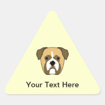 Le boxeur poursuit le visage sticker en triangle